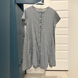 Cut Loose Plaid Button Down Dress Size S